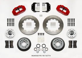 Wilwood Narrow Superlite 6R Front Hub Kit 14.00in Red Magnum Force Drop Spindle
