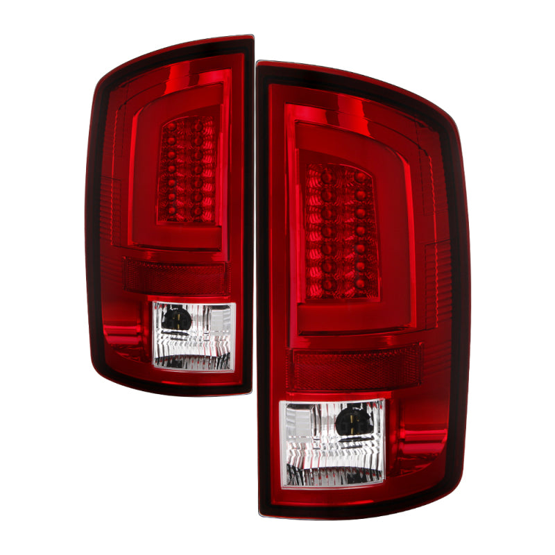 Spyder 03-06 Dodge Ram 2500/3500 V3 Light Bar LED Tail Light - Red Clear (ALT-YD-DRAM02V3-LBLED-RC) - 0