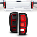 ANZO 19-23 GMC Sierra 1500/2500HD/3500HD Smoke Black Replacement Full LED Bar Tail Light-1