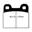 EBC 71-79 Volkswagen Beetle 1.3 (1300) Yellowstuff Front Brake Pads-3