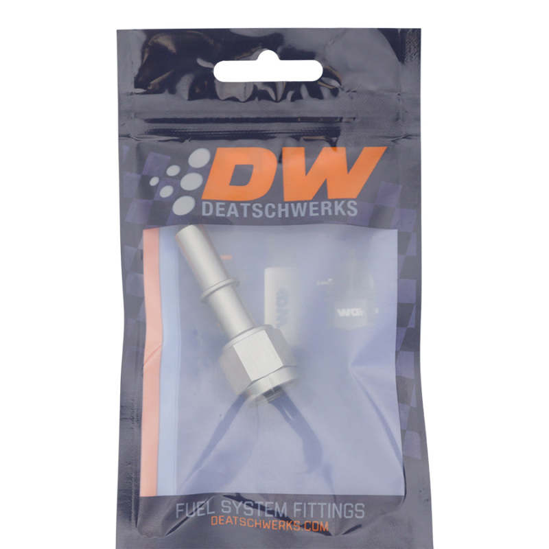 DeatschWerks 6AN Female Flare Swivel to 3/8in Male EFI Quick Disconnect - Anodized DW Titanium - 0