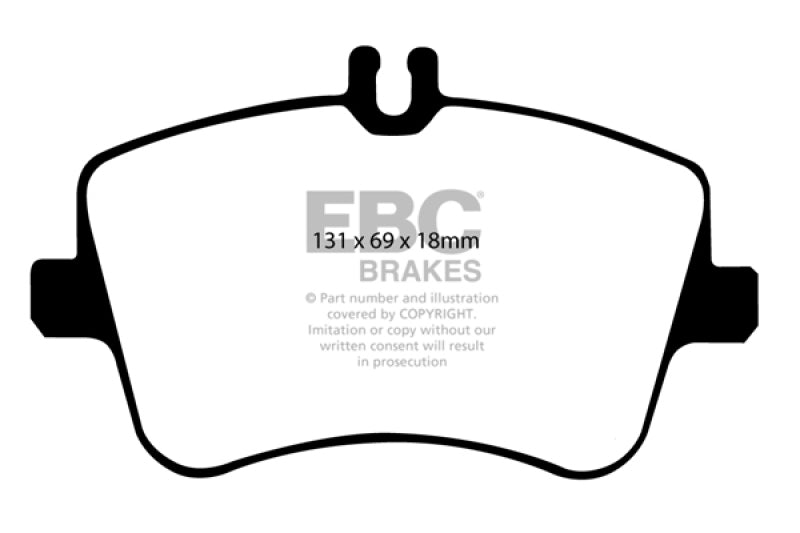 EBC 02-05 Mercedes-Benz C230 (W203) 1.8 Supercharged (European Model) Redstuff Front Brake Pads - 0