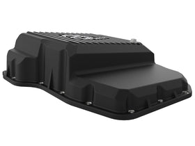 aFe Transmission Pan (Black w/ Machined Fins) 13-19 Dodge Diesel Trucks L6-6.7L (td) - 0