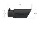 MBRP Universal Tip 4in OD 3in Inlet 10in Length Dual Wall Angled End Black-3