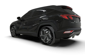 Rally Armor 22-24 Hyundai Tucson Black UR Mud Flap w/Grey Logo - 0