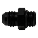 DeatschWerks 6AN ORB Male to 6AN Male Flare Adapter (Incl O-Ring) - Anodized Matte Black-1
