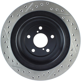 StopTech 06-07 Subaru Impreza WRX (Exc STi) Slotted & Drilled Left Rear Rotor - 0
