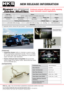 HKS SUPER TURBO MUFFLER GR SUPRA DB42 B58-3