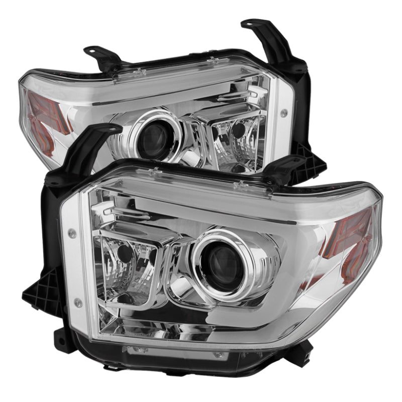 Spyder Toyota Tundra 2014-2016 Projector Headlights Light Bar DRL Chrome PRO-YD-TTU14-DRL-C