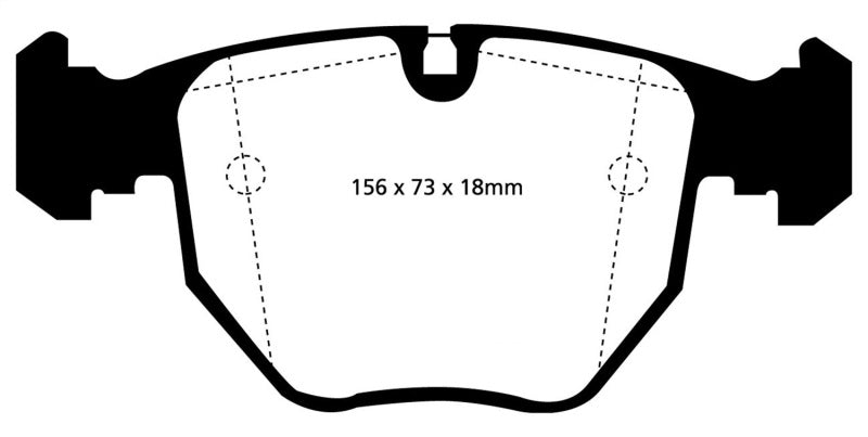 EBC 00-04 BMW M5 5.0 (E39) Yellowstuff Front Brake Pads - 0