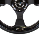 NRG Reinforced Steering Wheel (320mm) Blk w/Gloss Black Trim-1