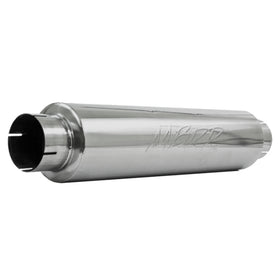 MBRP Universal Quiet Tone Muffler 4in Inlet/Outlet 24in Body 6in Dia 30in Overall T304 - 0