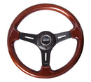 NRG Classic Wood Grain Steering Wheel (330mm) Wood Grain w/Matte Black 3-Spoke Center-1