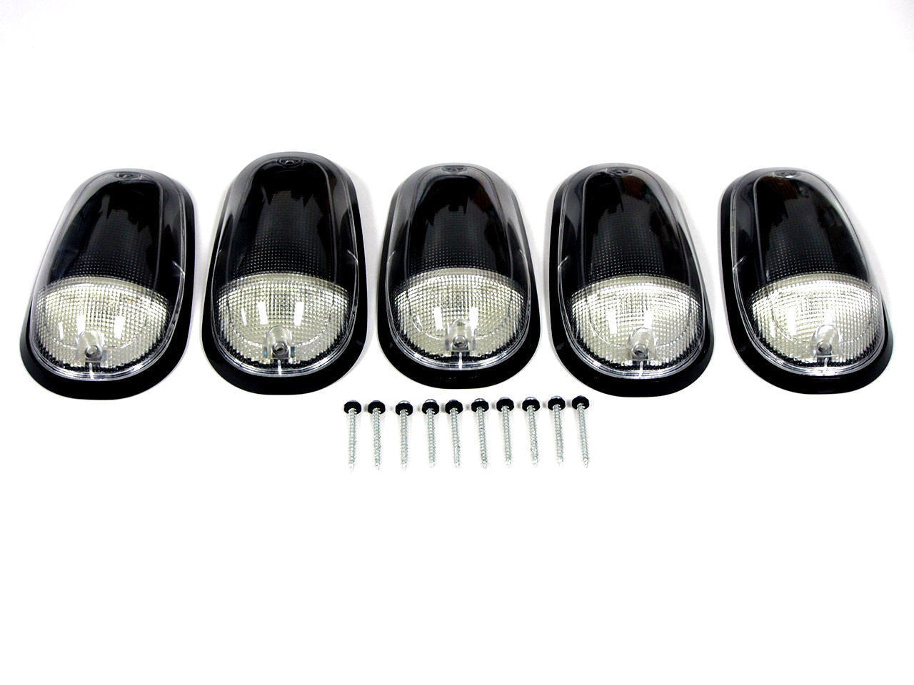 03-16 DODGE RAM 2500 3500 AMBER LED CLEAR CAB ROOF LIGHTS 5 PIECE SET - 0