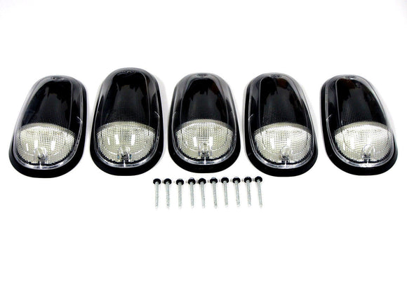 03-16 DODGE RAM 2500 3500 AMBER LED CLEAR CAB ROOF LIGHTS 5 PIECE SET
