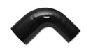 Vibrant 4 Ply Reinforced Silicone 90 degree Transition Elbow 2in I.D. x 2.5in I.D. 90 deg. Elbow BLK-1