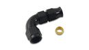 Vibrant 3/8In Tube to -6AN Female 90 Degree Union Adapter Fitting w/ Olive Inserts-1