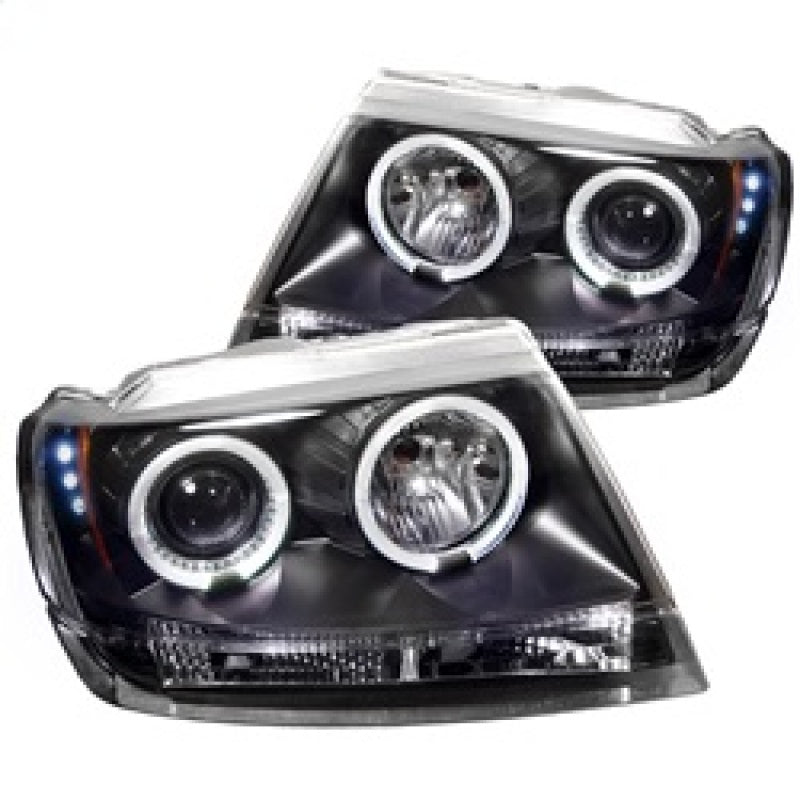 Spyder Jeep Grand Cherokee 99-04 Projector Headlights LED Halo LED Blk - PRO-YD-JGC99-HL-BK - 0