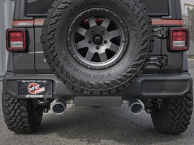 aFe Rebel Series 409 Stainless Steel Cat-Back Exhaust 18-21 Jeep Wrangler JL 2.0L (t) - Black Tip - 0