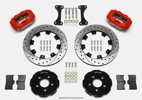 Wilwood Forged Dynalite Front Hat Kit 12.19in Drilled Red 00-04 PT Cruiser/03-04 SRT/4