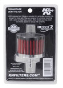 K&N Steel Base Crankcase Vent Filter 0.375in Vent OD x 2in OD x 1.5in Height-8