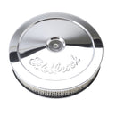 Edelbrock Air Cleaner Pro-Flo Series Round Steel Top Paper Element 10In Dia X 3 5In Chrome-3