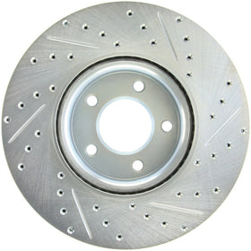 StopTech 07-13 Mazdaspeed3 Sport Slotted & Drilled Front Right Rotor - 0