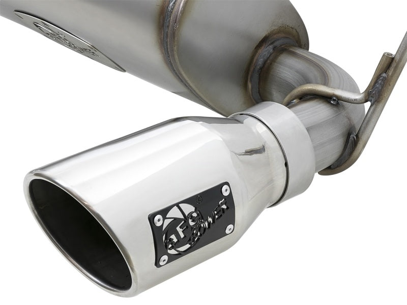 aFe Rebel Series 2.5in 409 SS Axle-Back Exhaust w/Polished Tips 07+ Jeep Wrangler (JK) V6 3.6L/3.8L