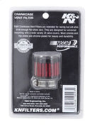 K&N 0.75 inch ID 1.375 inch OD 1.125 inch H Clamp On Crankcase Vent Filter-7