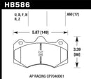 Hawk AP Racing CP7040 Performance Ceramic Street Brake Pads-1