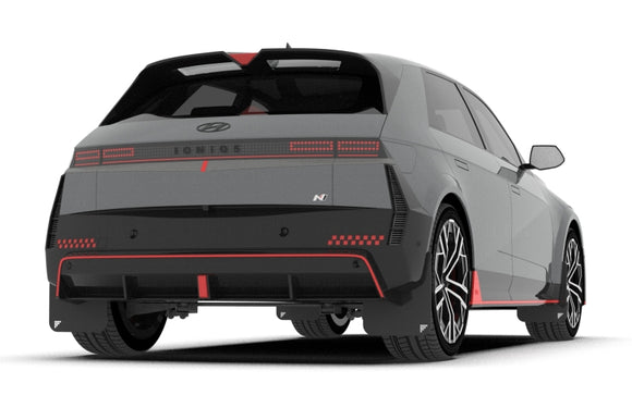 Rally Armor 25-26 Hyundai Ioniq 5 N Black UR Mud Flap Silver Battery Logo
