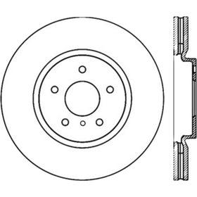 StopTech Power Slot 09 Nissan 370z / 08-09 Infiniti G37 Slotted Front Right CRYO Rotor - 0