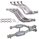 BBK 79-93 Ford Mustang 5.0L 1-3/4 Long Tube Headers w/High Flow Catted X-Pipe (Silver Ceramic)-1