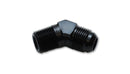 Vibrant -12 AN x 1/2in NPT 45 Degree Adapter Fittings - Aluminum-1