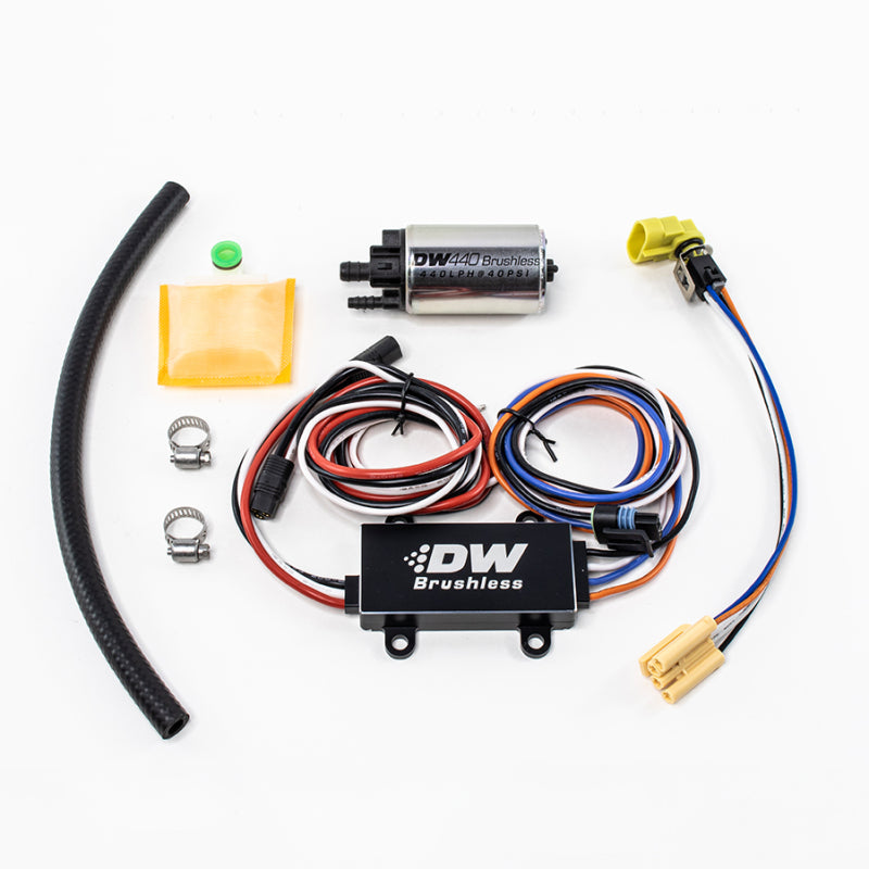 DeatschWerks DW440 440lph Brushless Fuel Pump w/ Single Speed Controller - 0
