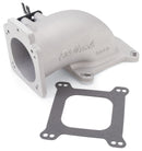 Edelbrock Low Profile Intake Elbow 90mm Throttle Body to Square-Bore Flange As-Cast Finish-1