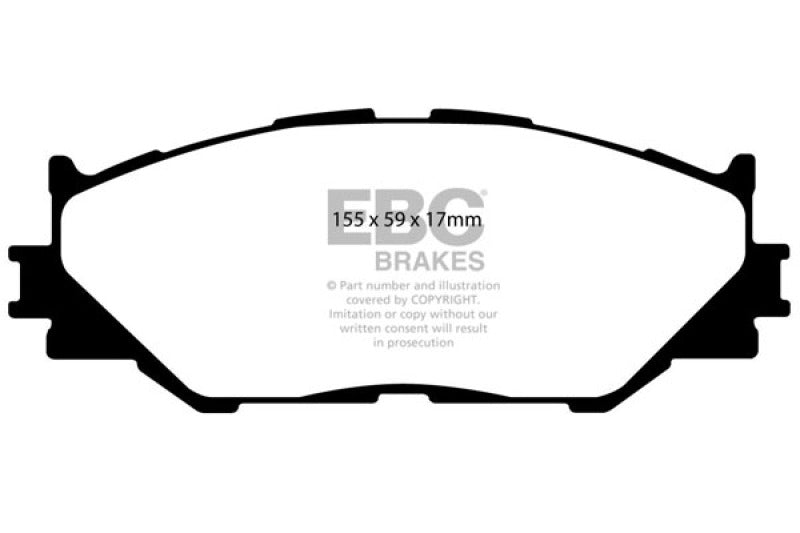 EBC 06-08 Lexus IS250 2.5 Redstuff Front Brake Pads - 0