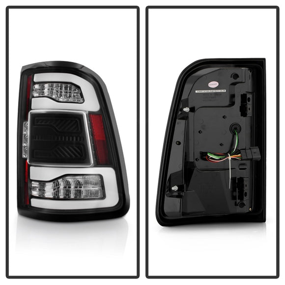 Spyder Apex 19-23 Dodge Ram 1500 (w/ Factory LED) LED Tail Light - Black (ALT-YD-DR19LEDT2-SEQ-BK)