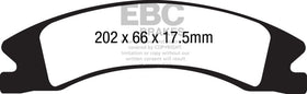 EBC 15+ Cadillac Escalade Ext/Esv 6.2 2WD Yellowstuff Front Brake Pads - 0