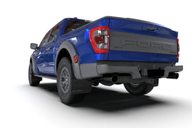 Rally Armor 21-25 Ford F-150 Raptor Gen 3 Black UR Mud Flap w/Metallic Black Logo - 0