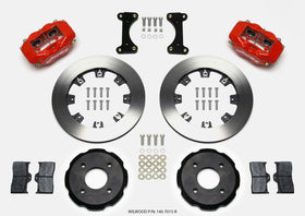 Wilwood Forged Dynalite Front Hat Kit 12.19in Drilled Red 2002 Mitsubishi Lancer
