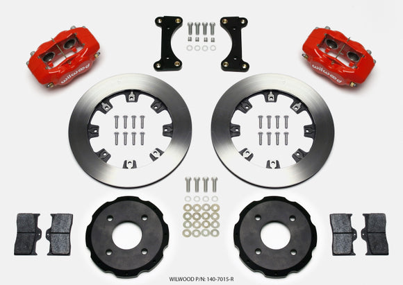 Wilwood Forged Dynalite Front Hat Kit 12.19in Drilled Red 2002 Mitsubishi Lancer