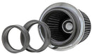 K&N Universal Filter Chrome Round Tapered White - 4in Flange ID x 1.125in Flange Length x 5.5in H-4