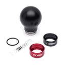 Cobb Subaru 6-Speed Weighted COBB Shift Knob - Black (Incl. Both Red + Blk Collars)-2