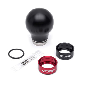 Cobb Subaru 6-Speed Weighted COBB Shift Knob - Black (Incl. Both Red + Blk Collars) - 0
