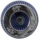 K&N Universal Air Filter Chrome Round Tapered Blue - 4in Flange ID x 1.125in Flange Length x 5.5in H-5