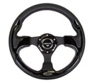 NRG Reinforced Steering Wheel (320mm) Blk w/Gloss Black Trim-2