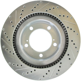 StopTech Select Sport 07-17 Toyota Tundra Sport Slotted & Drilled Front Left Rotor - 0