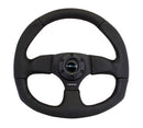 NRG Reinforced Steering Wheel (320mm Horizontal / 330mm Vertical) Leather w/Black Stitching-1