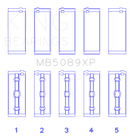 King Engine Bearings Toyota 1RZ/2RZ/3RZ Crankshaft Main Bearing Set (Set of 5)-1